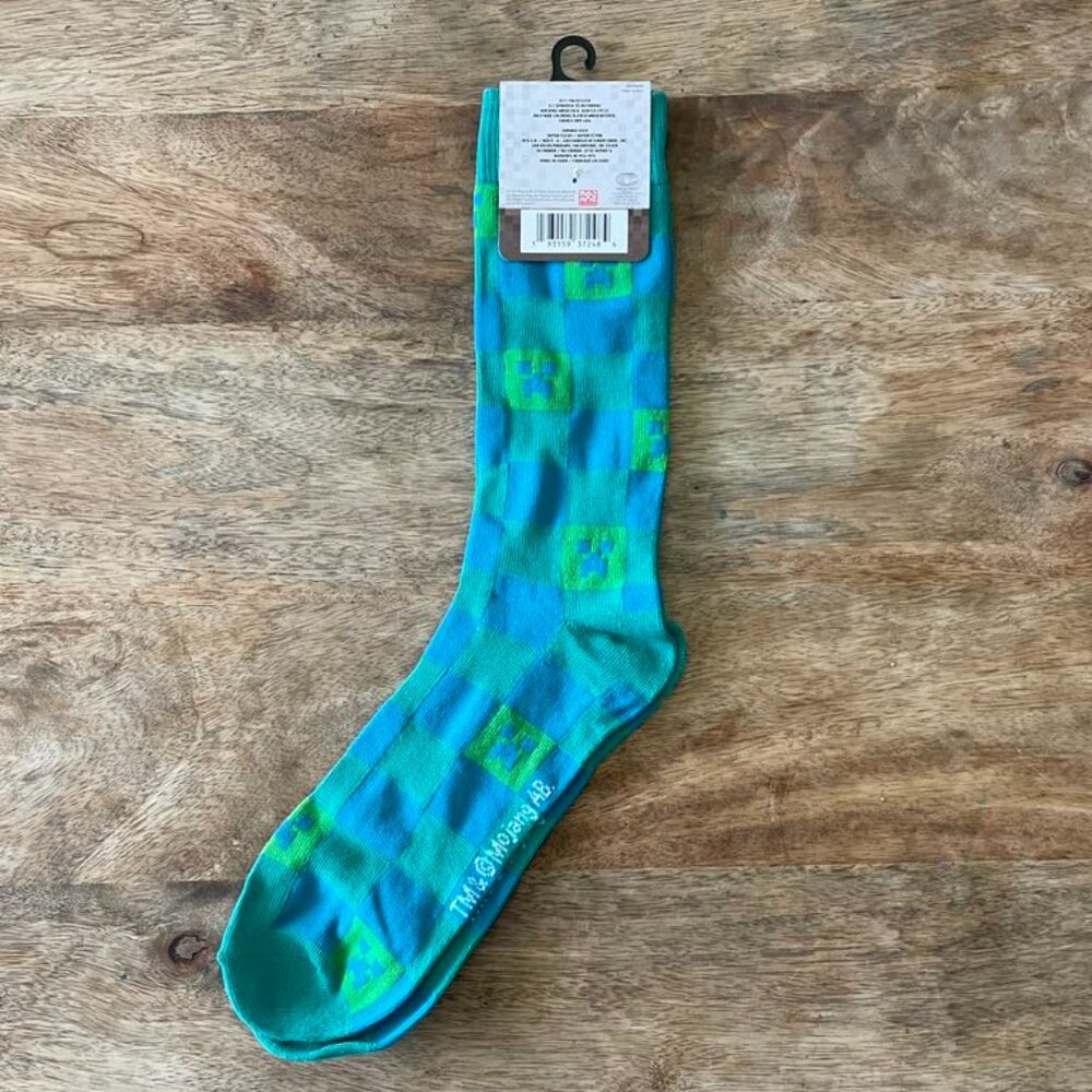 5/$20 NEW Adult Color Block Minecraft Socks - Picture 2 of 3